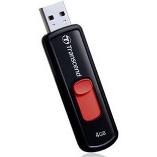 Zwart Transcend JetFlash 500 4GB USB stick 760557817574