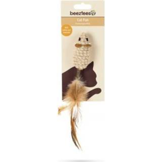 Speelmuis bruin Beeztees Catnip Matatabi muis - 12 x 4 3 cm 1 g 8712695191117