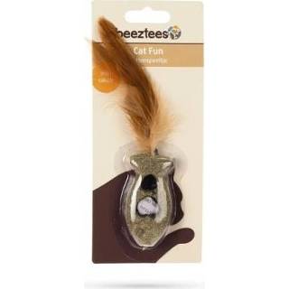 👉 Kattenspeeltje bruin Beeztees Catnip Vis met veren - 12 x 2,5 3,5 cm 1 g 8712695191032