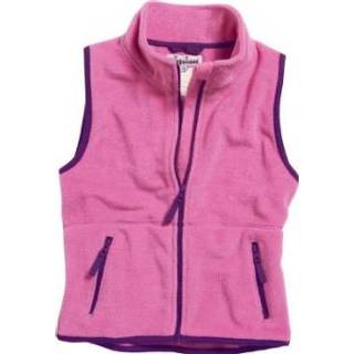 👉 Playshoes Fleece vest contrasterend roze