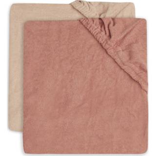 Waskussenhoes roze active Jollein Badstof 2-Pack - 50x70 cm. Pale Pink/Rosewood 8717329368576