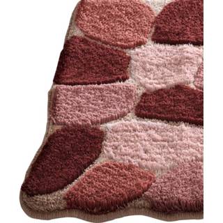 👉 Badmat grafisch roze wonen oudroze Badmatten Stone Webschatz 4055704449019