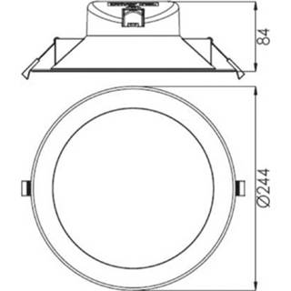 👉 Inbouwlamp wit LED Acrux 195, wit, Ø 24,4 cm 4042943153449