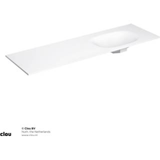 👉 Hangmat wit Mat Clou Hammock Wastafelblad Enkele Waskom Rechts 160cm Compositie 19 Aluite 8717462005390