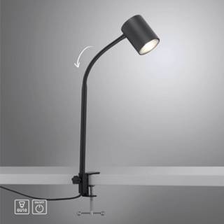 👉 Klemlamp antraciet LED Tarik, zwenk- en draaibaar 4043689975012