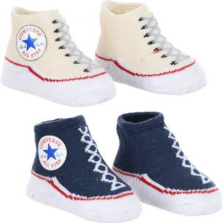 👉 Laarzen katoen mix jongens grijs babymode blauw beige Converse 2-pack beige/blauw