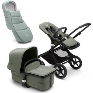 👉 Kinder wagen jongens groen kinderen donkergroen zwart Bugaboo Combi kinderwagen Fox 3 Compleet Black / Forest Green incl. GRATIS voetenzak Pine Bundel Actie