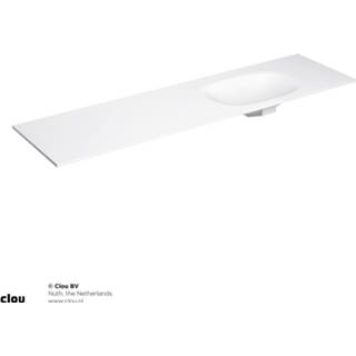 👉 Hangmat wit Mat Clou Hammock Wastafelblad Enkele Waskom Rechts 180cm Compositie 33 Aluite 8717462005444