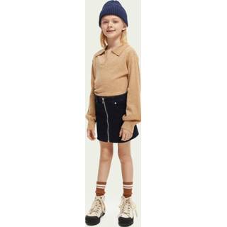👉 Pencil meisjes skirts blauw Scotch & Soda Stretch denim zipped skirt 8719029992037