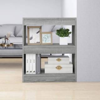 👉 Boekenkast grijs active Boekenkast/kamerscherm 60x30x72 cm sonoma eikenkleurig 8720286844311