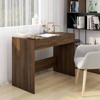Bureau 101 spaanplaat bruineikenkleurig active 269031680 Bureau active 101x50x76,5 cm spaanplaat bruineikenkleurig 8720286836828