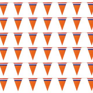 👉 Vlaggenlijn oranje Holland vlaggenlijnen 10 meter - 15x stuks van
