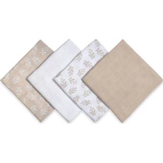 👉 Jongens beige Emma & noah set van 4 mousseline luiers 70 cm x Floral Sand 4260635093549