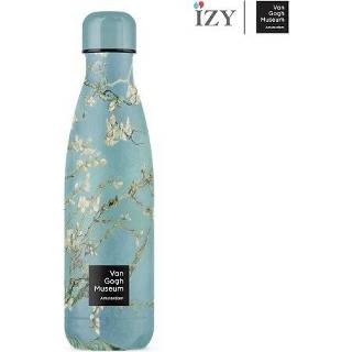 👉 Thermosfles blauw metaal alle leeftijden modern IZY Bottles Van Gogh Amandelbloesem 500 ml 7442156027044