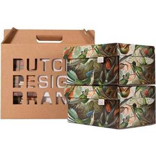 👉 Groen volwassenen rechthoek modern small Dutch Design Storage Box Art of Nature Set 2 9789493310032