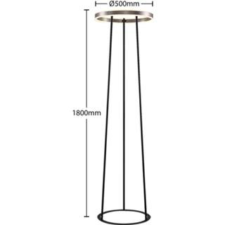 👉 Vloerlamp messing mat Lucande Seppe LED vloerlamp, Ø 50 cm, 4251911727562