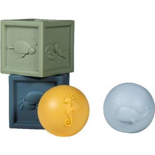 👉 Houten blok multi unisex baby's Little Dutch Ocean Baby blokken met ballen set 8712051082011