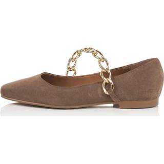 👉 Ballerina's beige effen vrouwen sienna leer Ballerina 4055706988431