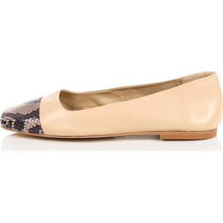 Ballerina's effen beige vrouwen sienna leer Ballerina 4055708087545