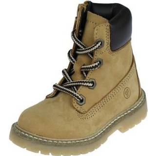 👉 Veterboots nubuck jongens naturel combi Pinocchio Halfhoge veterboot 8720184474450