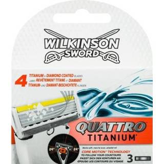 👉 Scheermesje titanium Wilkinson Quattro Scheermesjes - 3 Stuks 4027800109623
