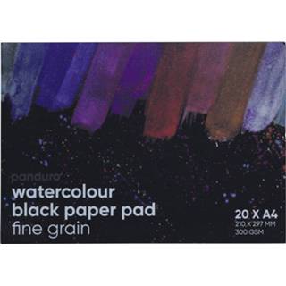 👉 Houten blok zwart a4 stuks active Panduro aquarelpapier - 7320186724440