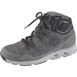 👉 Hoge veterschoenen effen vrouwen gewrichtssteun grijs textiel veterschoen Josef Seibel 4062838410044