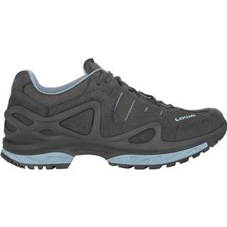 👉 Wandelschoenen antraciet textiel effen vrouwen Wandelschoen met GORE-TEX®-membraan Lowa Antraciet/Ijsblauw 4056264087543