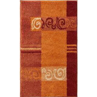 👉 Badmat terracotta polyacryl grafisch wonen Made in Europe bruin Badmatten Ronan Grund