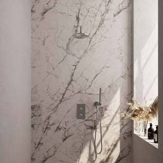 👉 Handdouche RVS Regendoucheset Inbouw Brauer Brushed Carving Thermostatisch 20cm met 3-Weg Omstelling, Gebogen Wandarm en Staaf Geborsteld 8720359394286