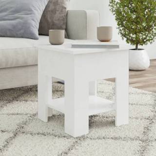 👉 Salontafel wit hout active 40x40x42 cm bewerkt hoogglans 8720286836187