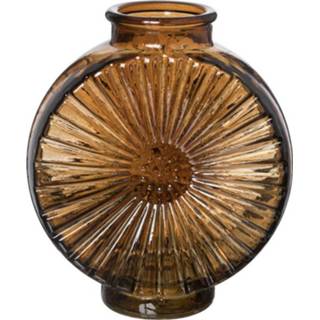 👉 Vaas bruin glas transparant Gerbra - 15,4x7,4x17,6 cm 8716963170279