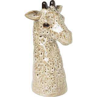 👉 Vaas bruin keramiek giraffe - ø13,5x24 cm 8716963167736