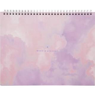 👉 Week planner HEMA Weekplanner Met Spiraal 21x27 Wolken 8720354475836