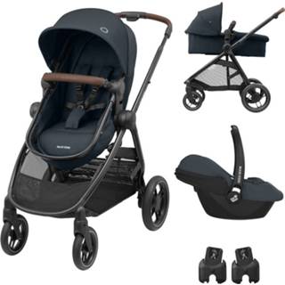 👉 Kinderwagen graphite zwart massieve banden zwenkwielen voor stad Essential grijs donker kinderen Maxi-Cosi Zelia 3 3-in-1 8712930174424