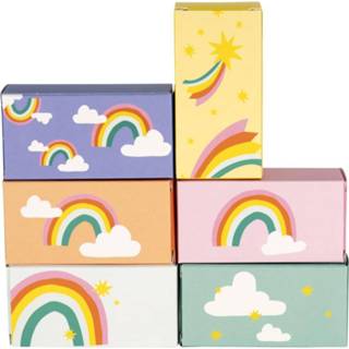 👉 HEMA Regenboog Traktatiedoosjes Met Tumtum - 6 Stuks 8720354477748