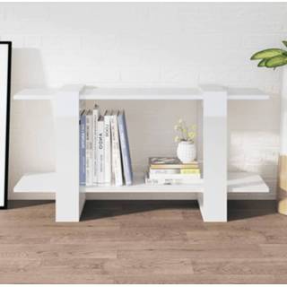 👉 Boekenkast wit hout active 100x30x51 cm bewerkt hoogglans 8720286842706