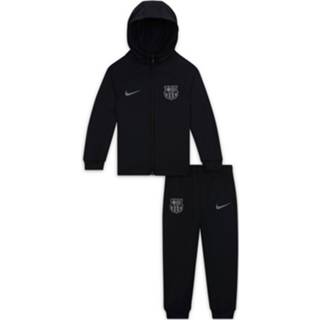 👉 Trainingspak zwart grijs trainingspakken kinderen baby's Nike FC Barcelona Strike Hooded 2022-2023 Kids Baby