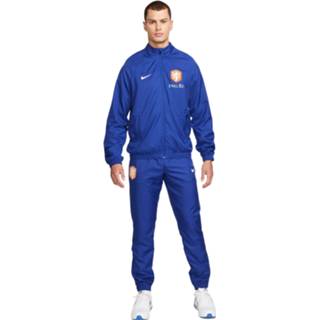 👉 Trainingspak blauw wit s|m|l|xl|xxl trainingspakken Nike Nederland Strike Woven 2022-2024 Donkerblauw