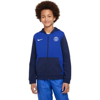 👉 Fleece vest blauw wit age vesten hip size kinderen Nike Paris Saint Germain Club 2022-2023 Kids Donkerblauw