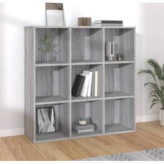 👉 Boekenkast grijs active 98x30x98 cm sonoma eikenkleurig 8720286954348