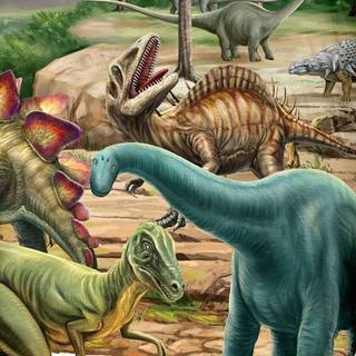 👉 Flanellen dekbedovertrek flanel multi Goodmorning Prehistorie 8717285212678