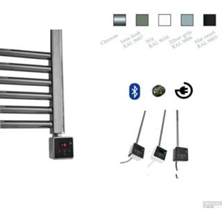 👉 Radiator chroom Electrische Sanicare 111.8x45 cm 435W Met Chrome Thermostaat en Bluetooth 8719304997702