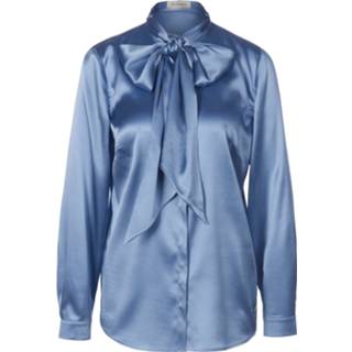 👉 Blouse lange mouw blauw mouwen Uta Raasch