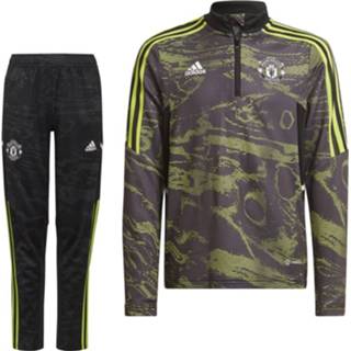 👉 Trainingspak groen zwart trainingspakken mannen kinderen Adidas Manchester United Europees 2022-2023 Kids