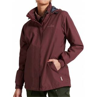 👉 Kathmandu - Women's Andulo Rain Jacket V3 - Regenjas maat S, rood/bruin