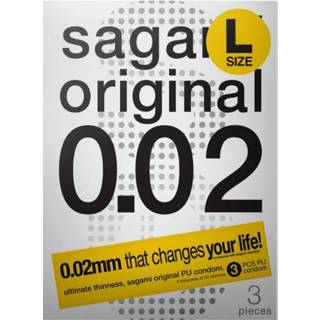 👉 Condoom polyurethaan neutraal glad l siliconen transparant Sagami Original 0.02 - ultradunne latexvrije condooms Maat 4974234811076