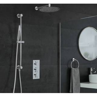 👉 Douche kraan chroom Doucheset - 2-Weg Thermostatische Douchekraan, Douchekop en Handdouche met Glijstang | Como 5051752865787