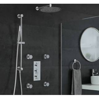 👉 Douche kraan chroom Doucheset - 3-Weg Thermostatische Douchekraan met Omstel, Douchekop, Handdouche Glijstang en Vier Zijdouches | Como 5051752865848