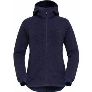 👉 Norrøna - Women's Norrøna Warmwool3 Hood - Vrijetijdsjack maat L, blauw